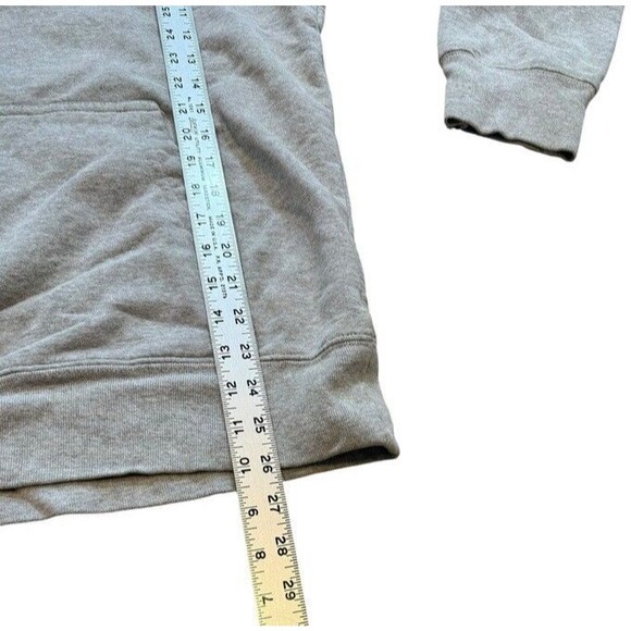 The North Face Men's Hoodie Size Large Gray Spell Out Logo Hooded Drawstring - Picture 5 of 5